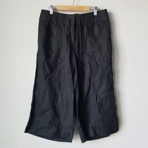 Ann Taylor Sz 4 Margo Linen Crop Wide Leg Pant